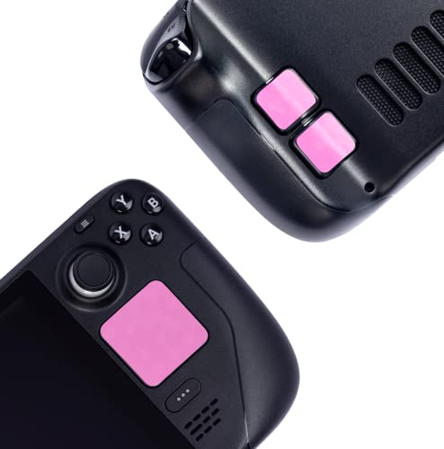 Touchpad Protector steam Deck, Touch Pads and Back Buttons Protective Skin Texture Sticker for steam Deck Touch Trackpads, High end Textured Grip Skin Luck&Link(Honeycomb - Pink) - Trackpads+4 keys - Honeycomb - Pink