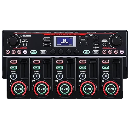 BOSS RC-505MKII Loop Station – The Industry Standard Tabletop Looper, Updated and Enhanced. Class-leading sound quality. Five simultaneous stereo phrase tracks. Input FX and Track FX sections.