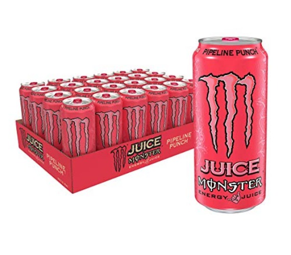 Monster Energy Juice, Pipeline Punch,16 Fl Oz (Pack of 24) - Pipeline Punch - 16 Ounce (Pack of 24)
