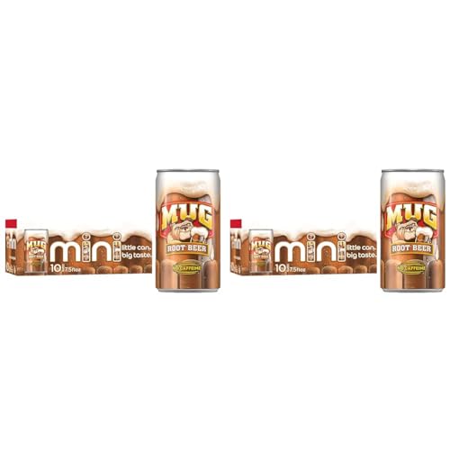 Mug Root Beer Soda, 7.5 Ounce Mini Cans (Two packs of 10) - Root Beer - 7.5 Fl Oz (Pack of 20)