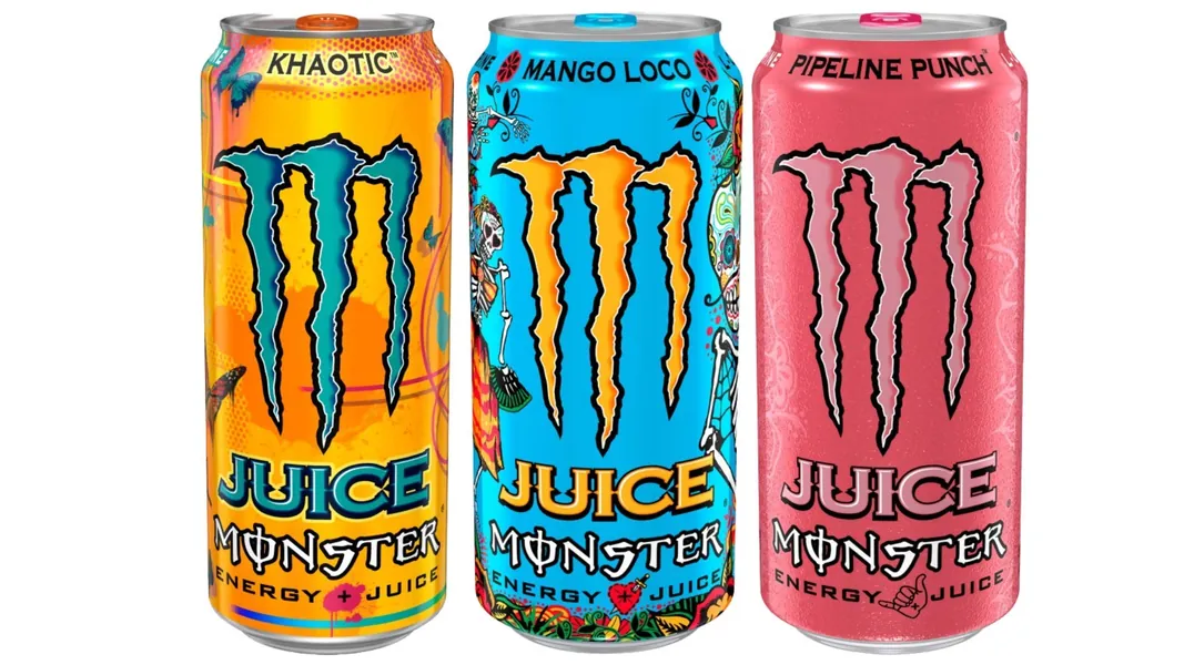 Juice Monster Energy 3 Flavor Variety Pack, 16 oz Cans, Pack of 12 - 