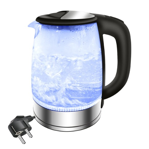 EXTRASTAR Bouilloire Électrique en Verre avec illumination LED, capacité de 1,7 litres, 2200W sans BPA, Auto-Arrêt & Protection Anti-Ébullition à Sec