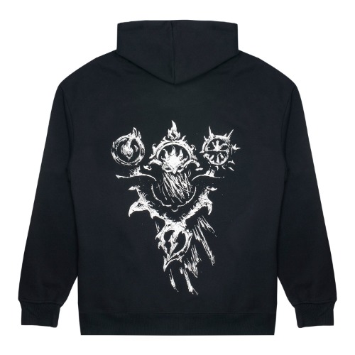 Diablo IV Sorcerer Black Zip-Up Hoodie | L