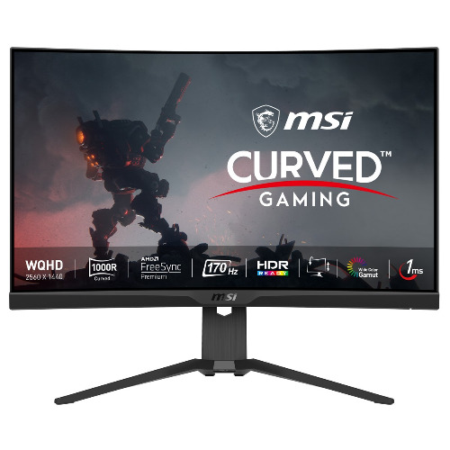 MSI 27" G272CQP 2560x1440 VA 170Hz 1ms FreeSync Curved Widescreen Gaming Monitor