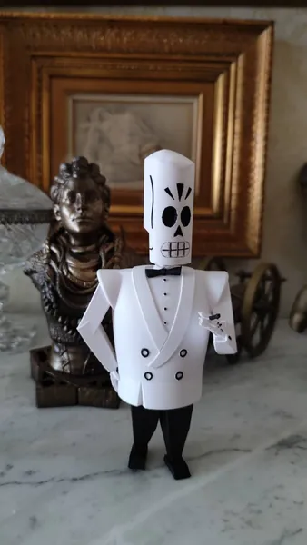 GRIM FANDANGO - Manny Calavera - 3D Printed - 22 cm or height of your choice