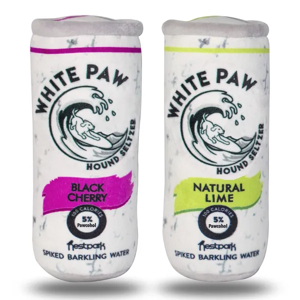 White Paw Dog Toys - Funny Cute Plush Dog Toys with Squeaker - Parody Dog Toy (2 Pack) (Original)