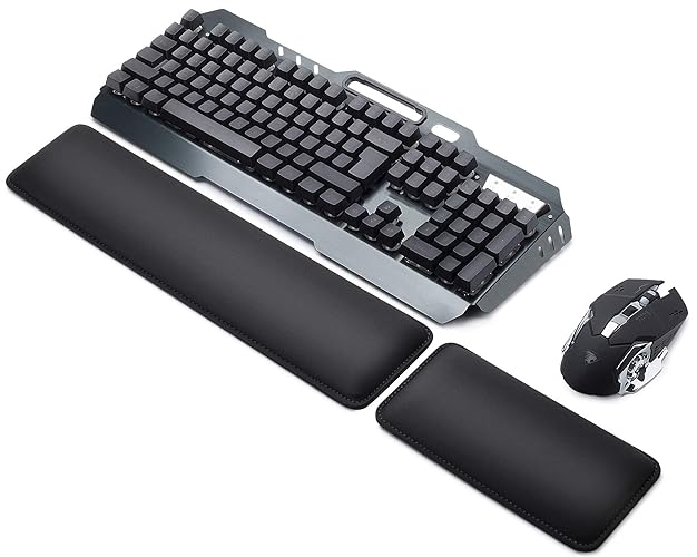 Sidorenko Handballenauflage Set für Tastatur und Maus - Hochwertige und Bequeme Handauflage - Schonende Handgelenkauflage, Wrist Rest - Handauflagen Set - Handauflage