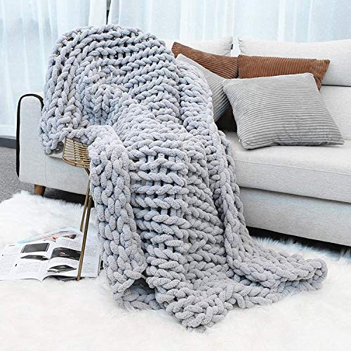Inshere Chunky Knit Throw Blanket (48"x60")-Large Weighted Knitted Soft Cozy Throw Blanket for Couch, Bed, Sofa, Home Decor, Gift - 2