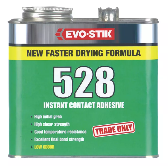 Evo-Stik 528 Industrial Contact Adhesive Translucent Amber 2.5Ltr
