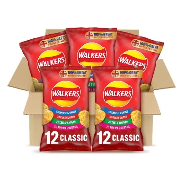 Walkers Classic Variety Crisps Box (60 Single Bags)