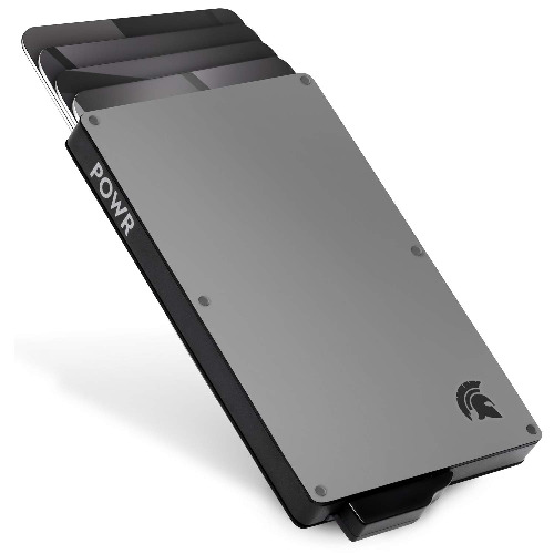 POWR RFID blokkerings kaarthouder, stijlvolle slanke portemonnee en contactloze kredietkaartbeschermer - zwart