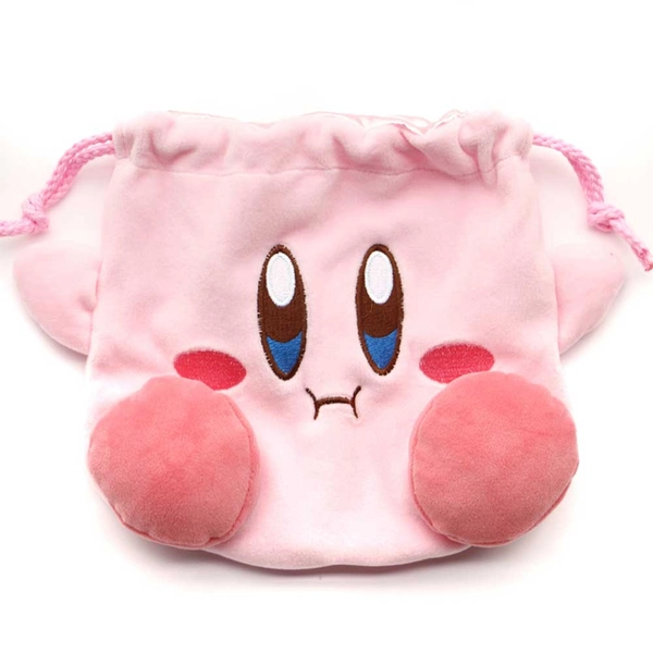 Cute Kirby Bag Drawstring Cosmetic Bag Kawaii Kirby Gifts Pink