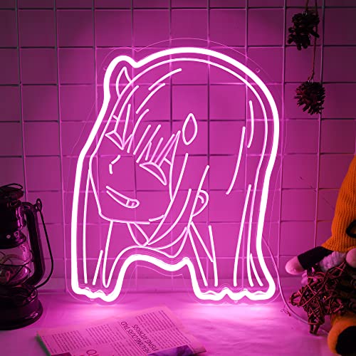 WNAKSEN Anime Zero Two Neon Sign for Event Party Decor LED Neon Light Sign Yard Garden Home Wall Decoration Neon Art Birthday Gifts