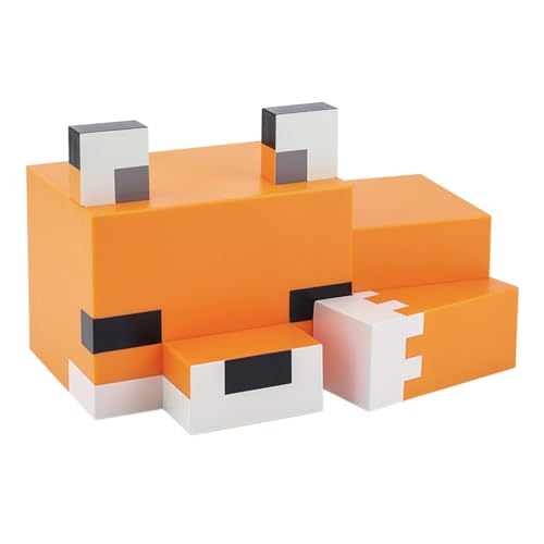 Paladone Minecraft Fox Night Light | Officially Licensed Minecraft Bedroom Décor and Desk Lamp, Orange, PP9472MCF