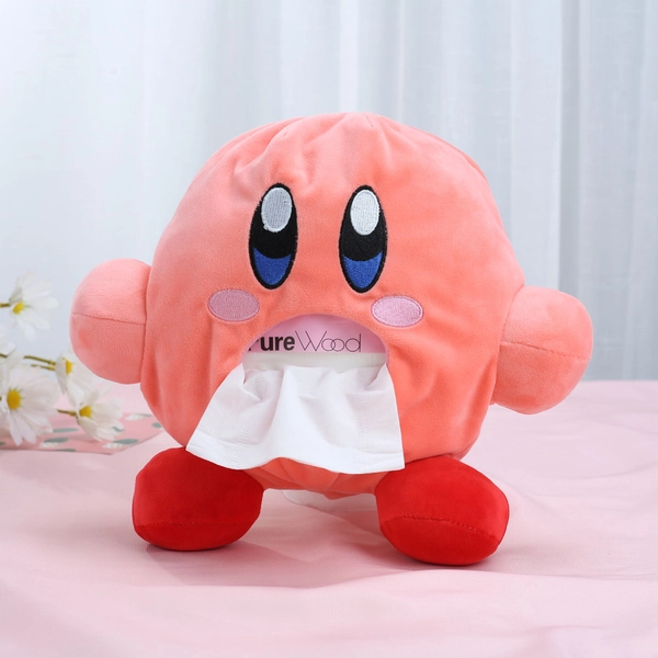 Kirby Tissue Holder Cute Kirby Tissue Plush Cover Kawaii Tissue Box Cover Pink Tissue Case Kirby Plushie