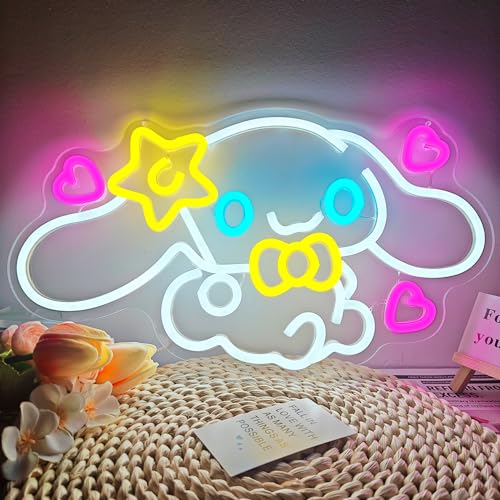 Cinnamoroll Neon Sign Anime Neon LED Signs for Wall Decor Dimmable Neon Light Signs for Bedroom Girls Room Japanese Cartoon Neon Wall Signs Decor Cute Night Light Gifts for Kids - I-Cinnamoroll