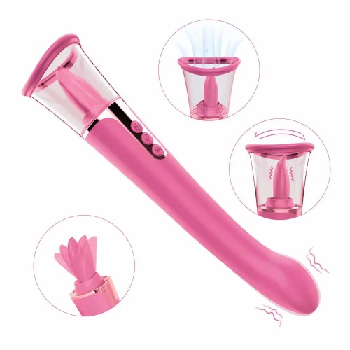 SABRINA G Spot Clitoral Sucking Vibrator for Women - 267mm*64mm*54mm / Pink