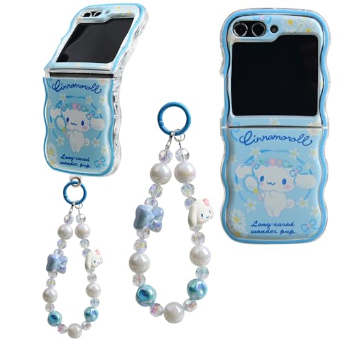 QAOMECABNH Cartoon Case for Z Flip 5, 3D Cute Cartoon Character Lovely Kitty Kids for Stitch Grils TPU Ultra Thin Protective Bag Case Cover for Samsung Galaxy Z Flip 5 (for Cinnamoroll-1, Flip 5) - Flip 5 - for Cinnamoroll-1