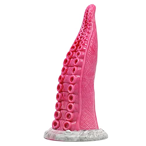 Realistic Tentacle Dildo Thick Dildo 9inch Silicone Big Anal Plug Dragon Octopus Dildo with Suction Cup Adult Sex Toy Red
