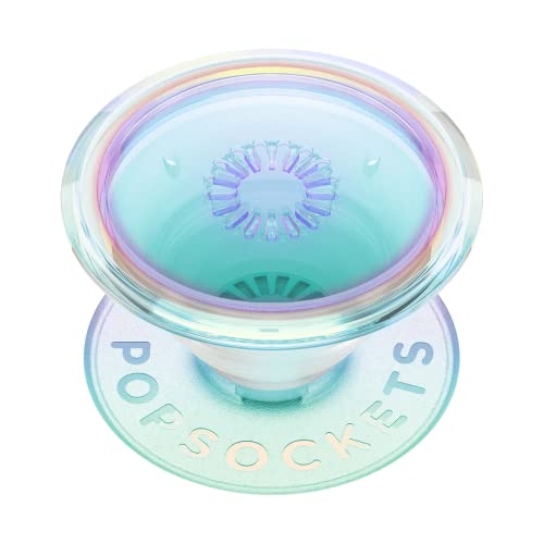 PopSockets: PopGrip - Ausziehbarer Sockel und Griff mit einem Austauschbarem Top für Smartphones und Tablets - Translucent Clear Iridescent - Translucent Clear Iridescent