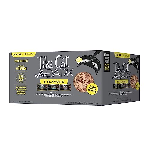 Tiki Cat After Dark Variety Pack 2.8 oz. Cans (Pack of 18)