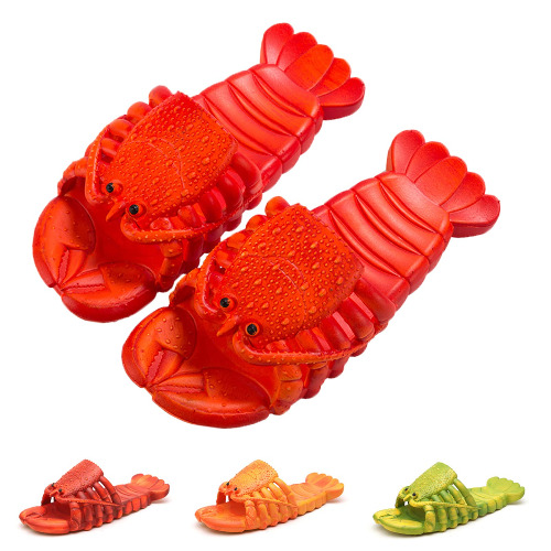 Lobster Flip Flops, Lobster Slippers, Summer Funny Beach Personality Slippers Unisex