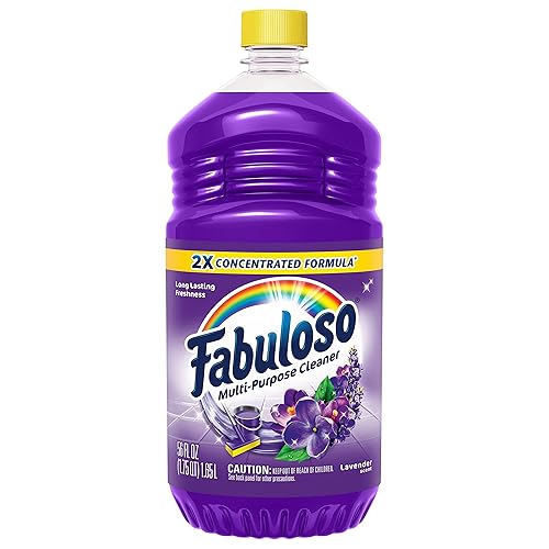 Fabuloso Multi-Purpose Cleaner & Floor Cleaner, 2X Concentrated, Lavender Scent, 56 fluid ounces - Lavender - 56 Fl Oz (Pack of 1)