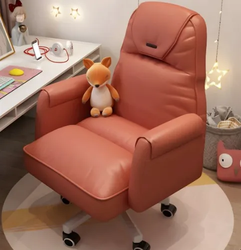 Nylon Orange Swivel Chair