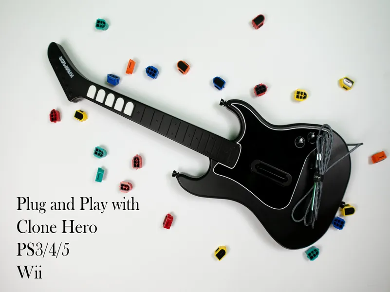 Ardwiino Kramer Clone Hero Controller Modded - Mech Frets - Raspberry Pi - For Console and PC