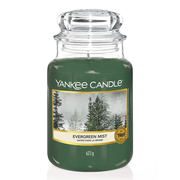Yankee Candle Duftkerze im Glas (groß), Evergreen Mist, Alpine Christmas Collection, Brenndauer bis zu 150 Stunden - 