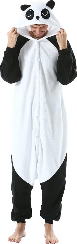 Adult Animal Onesie Pajamas, Men and Women's Animal Cosplay Costume Sleepwear, One-Piece Unisex Homewear - Large Kungfu Panda
