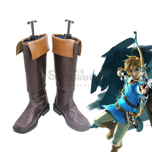 Game The Legend of Zelda Cosplay Link Zelda Cosplay Boots - 48