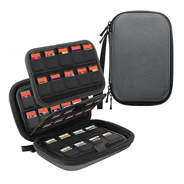 
                            TiMOVO 112 Game Case Holder Cartridges for Nintendo Switch Sony Ps Vita Game Cards/SD Memory Cards and Nintendo 3DS/DS Game Cards, Portable Organizing Game Storage Case, Gray
                        