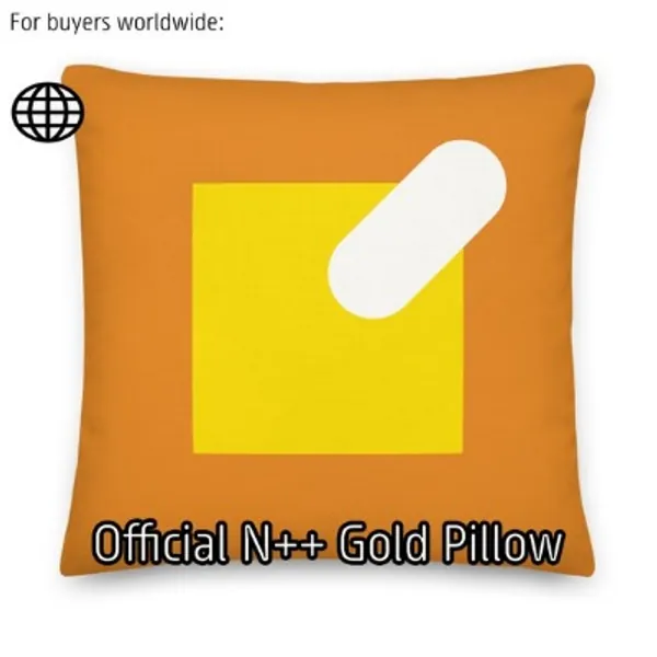 Gold  NPLUSPLUS N  18x18 Premium Pillow | Etsy