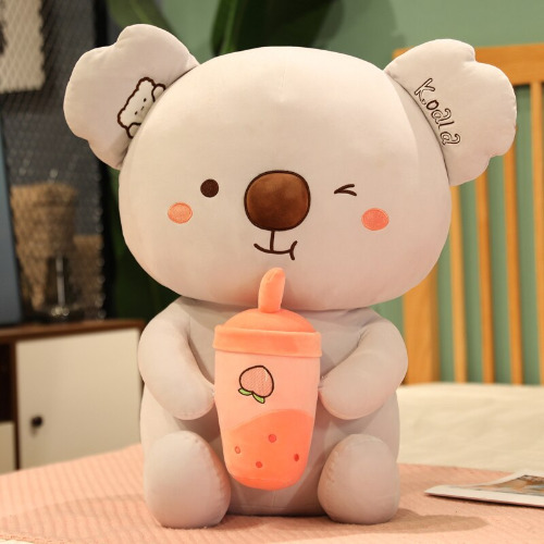 Lovely Koala Tea Boba Plushies (3 Colors, 4 Sizes) - 17″ / 45cm / Pink