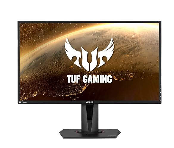 ASUS TUF Gaming VG27AQ HDR Gaming Monitor - 27 Inch WQHD (2560 x 1440), IPS, 155Hz*, ELMB Sync, G-SYNC Compatible, Adaptive-sync, 1 ms (MPRT), HDR10, Black - 27" QHD - 165hz