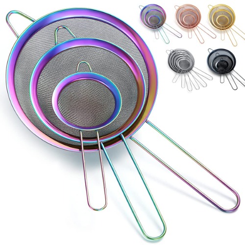 Rainbow strainers!
