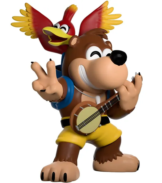 Banjo Kazooie Vinyl Figure, 4.5” Action Figure, Banjo The Bear with his Friend Kazooie The red Bird - Youtooz Banjo Kazooie Collection Based on Famous Video Game - Banjo Kazooie 4.5"