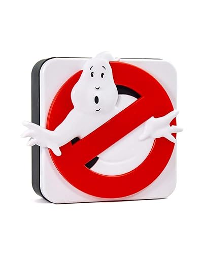 Numskull Ghostbusters Logo Lamp Wall Light - Ambient Lighting Gaming Accessory for Bedroom, Home, Study, Office, Work - Official Ghostbusters Merchandise, Plastic - Red and white
