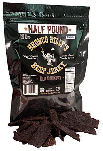 Bronco Billy's Beef Jerky Old Country Half Pound Resealable Bag - Hickory Smoked - 8.00 Ounce (Pack of 1)