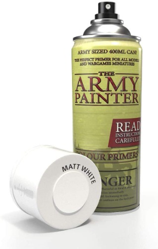 The Army Painter Colour Primer Matt White, 400 mL Acrylic Spray Primer, Spray Paint for Tabletop Roleplaying, Boardgames, and Wargames Miniature Modelling
