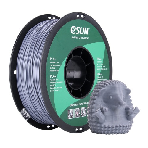 eSUN PLA+ Filament 1.75mm, 3D Printer Filament PLA Plus, Dimensional Accuracy +/- 0.03mm, 1KG Spool (2.2 LBS) 3D Printing Filament for 3D Printers, Grey