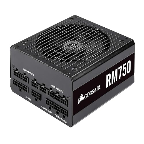 Corsair RM Series, RM750, 750 Watt, 80+ Gold Certified, Fully Modular Power Supply, Microsoft Modern Standby - 80 PLUS Gold - 750 Watts - RM - Power Supply