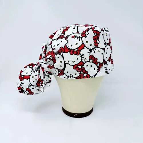 Etsy: Hello Kitty Ponytail Scrub Cap for Women