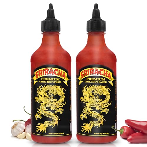 Underwood Ranches Limited Edition Dragon Sriracha Sauce - Hot Sauce, Perfect for Spicing Up Any Dish! - Made from Red Jalapeno Peppers That Started the Sriracha Movement, 17 oz - 2 Pack - Sriracha - 17 OZ (2 Pack)