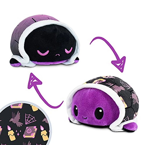 TeeTurtle - The Original Reversible Turtle Plushie - Witchcraft - Cute Sensory Fidget Stuffed Animals That Show Your Mood - Perfect for Halloween! - Dark Nerd