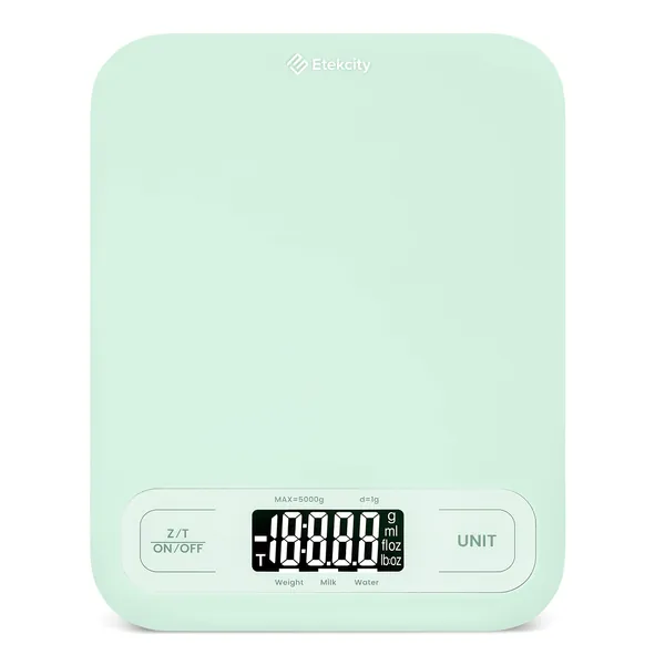 Etekcity Food Kitchen Scale, Digital Grams and Ounces for Weight Loss, Baking, Cooking, Keto and Meal Prep, Large, Green - Basic Large Size Green
