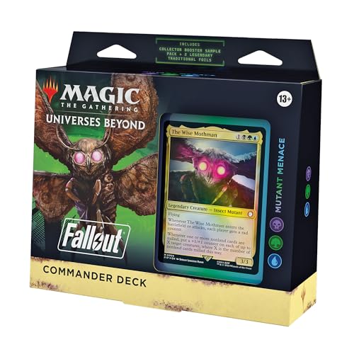 Magic: The Gathering Fallout Commander Deck – Mutant Menace (100-Card Deck, 2-Card Collector Booster Sample Pack + Accessories) - Commander - Mutant Menace