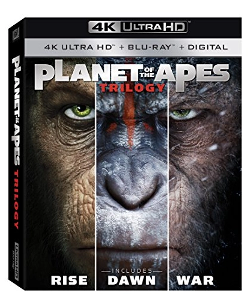 Planet of the Apes 1-3 Trilogy [4K Ultra HD + Blu-Ray + Digital] [4K UHD]