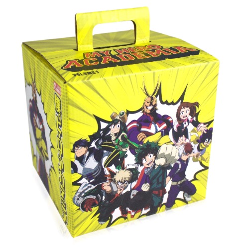 My Hero Academia LookSee Mystery Gift Box | Includes 5 Official Boku No Hero Collectibles | Includes Wall Art, Enamel Pin, & More | All Might Yellow Edition | Collect All 4 - 